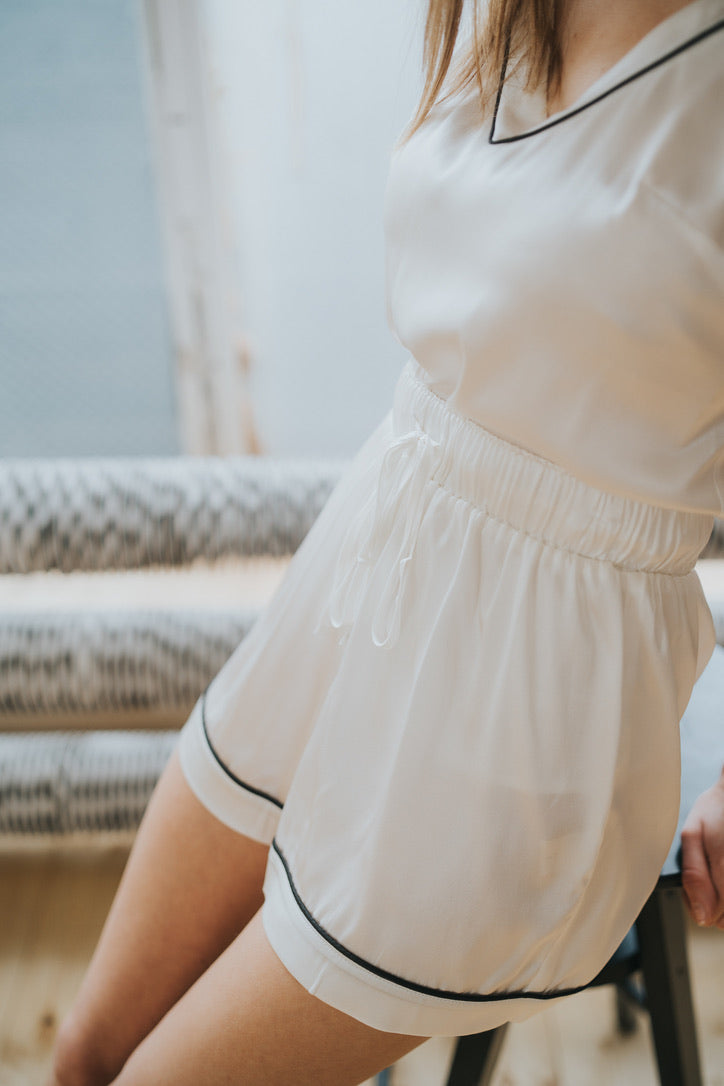 Jedwabna Piżama Noemie Blanche