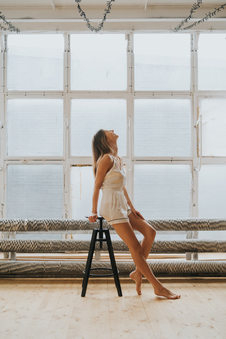 Jedwabna Piżama Noemie Blanche