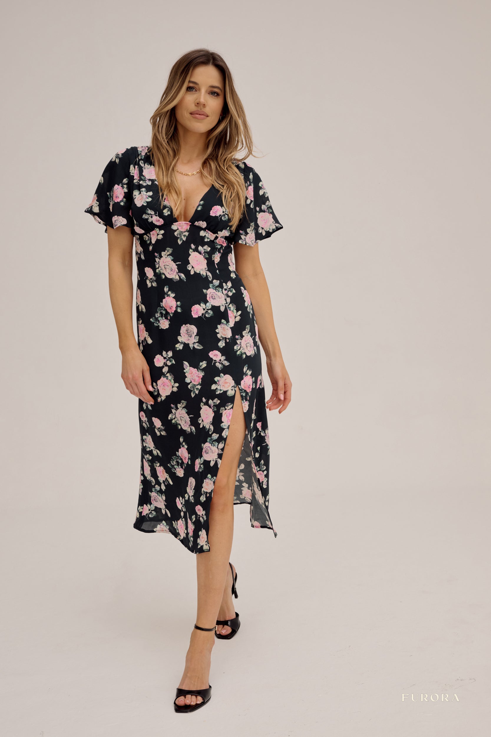 Jedwabna sukienka Aimee Floral