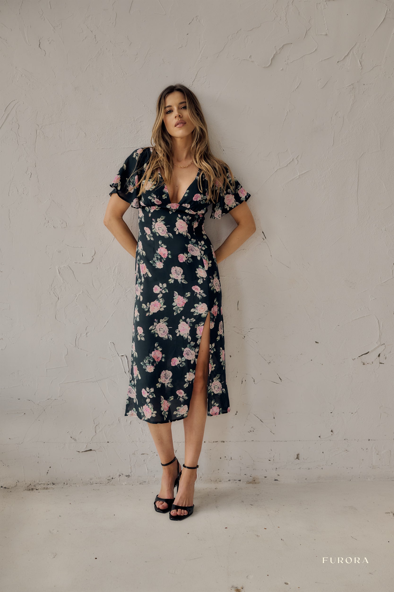 Jedwabna sukienka Aimee Floral