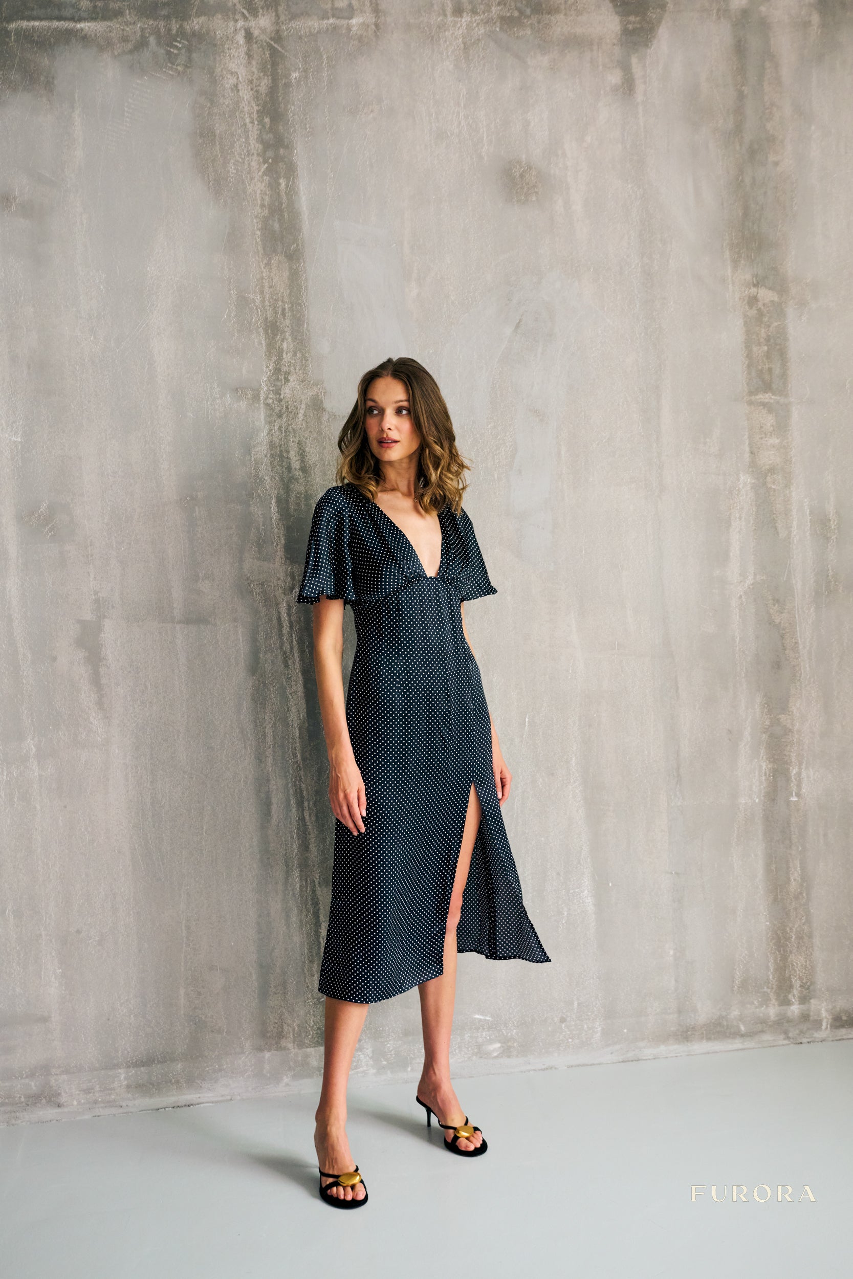 Jedwabna sukienka Aimee Dots