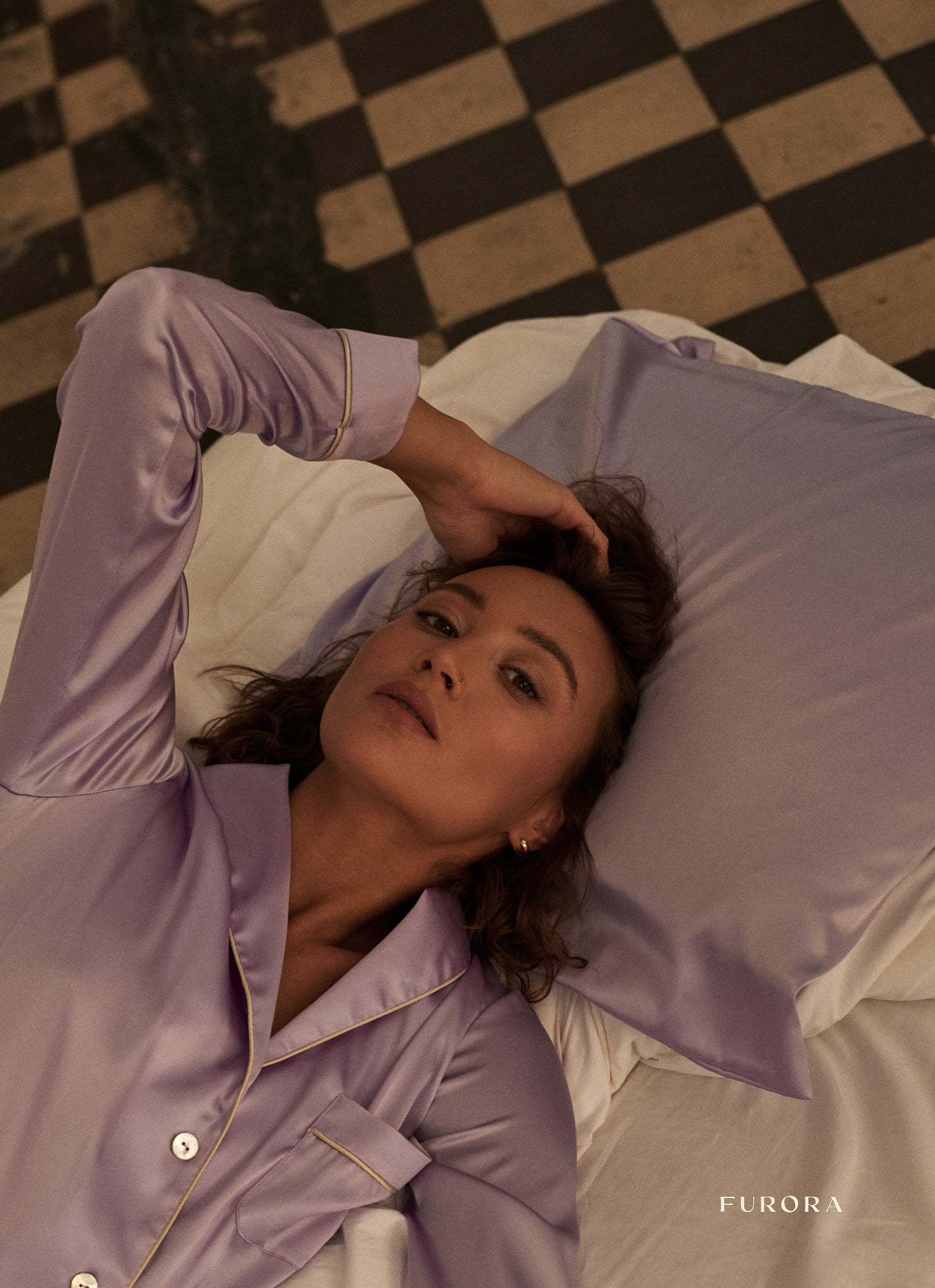 Jedwabna Poszewka na poduszkę 40x40cm Lilac