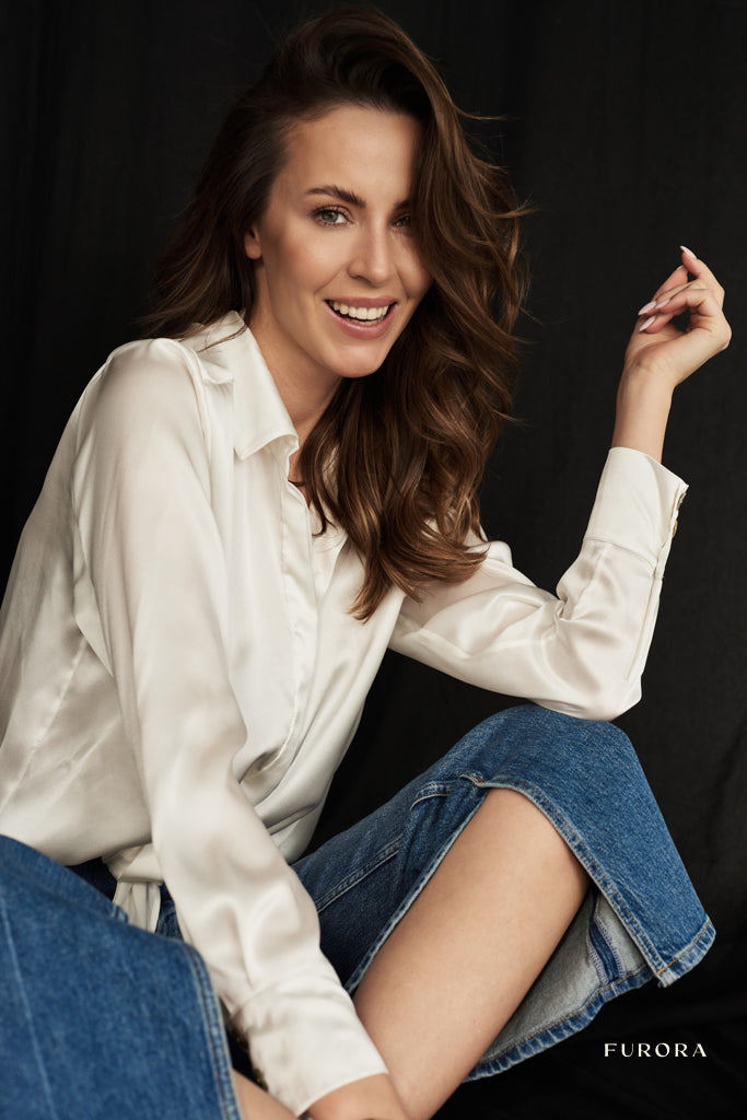 Jedwabna Koszula Jacqueline Blanche