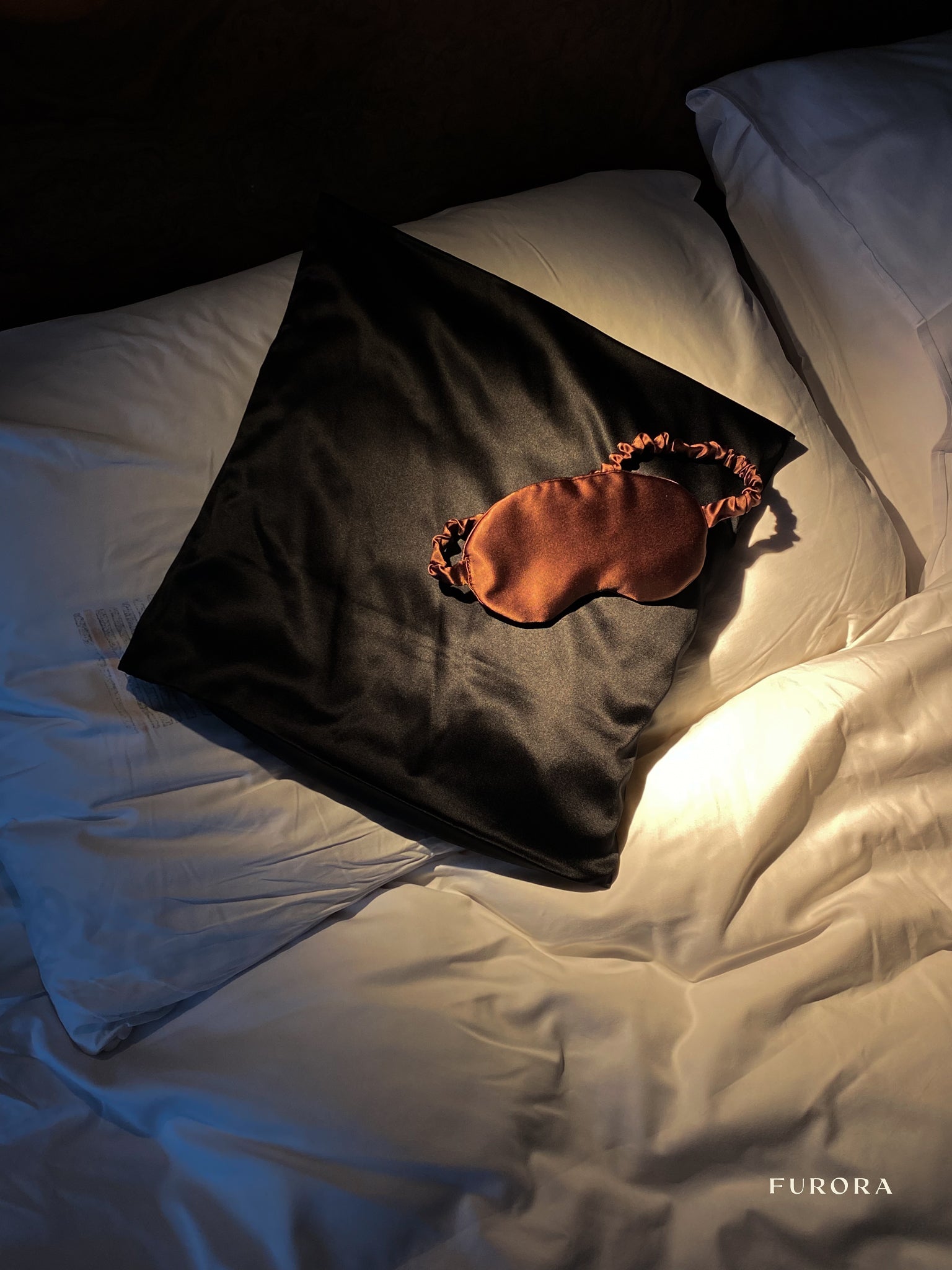 Jedwabna Poszewka na poduszkę 40x40cm Noir