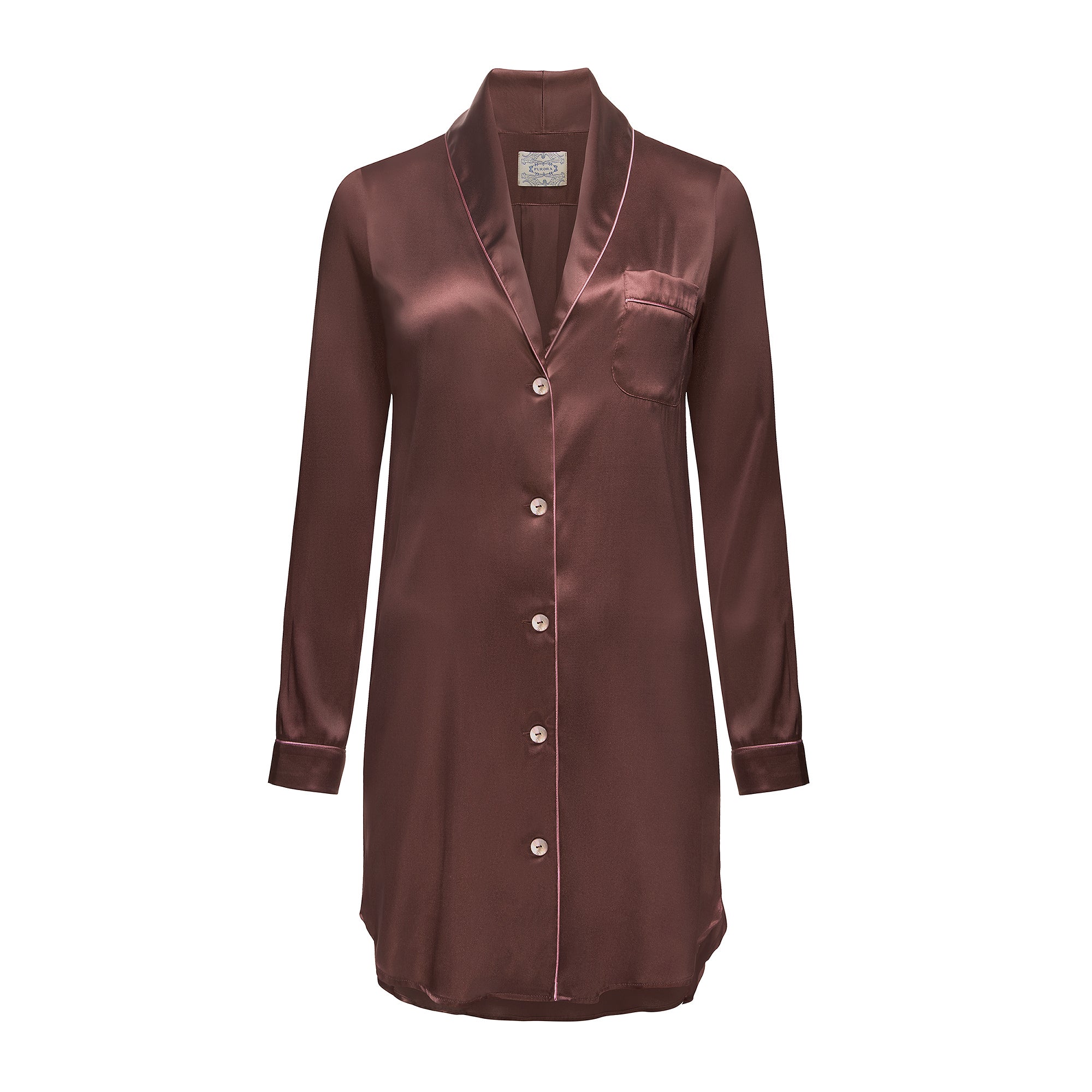 Jedwabna Koszula Suzette Marron