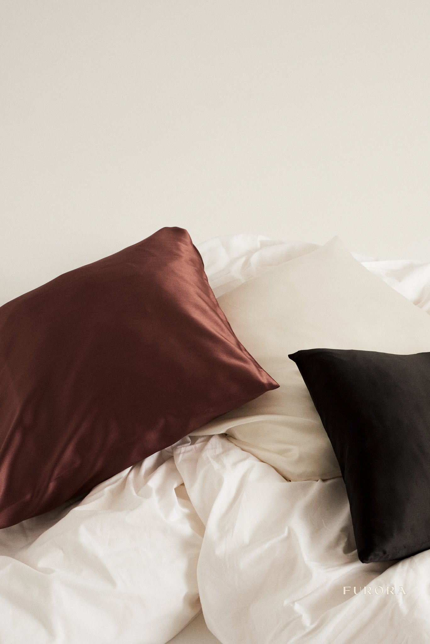 Marron Silk Pillow Case