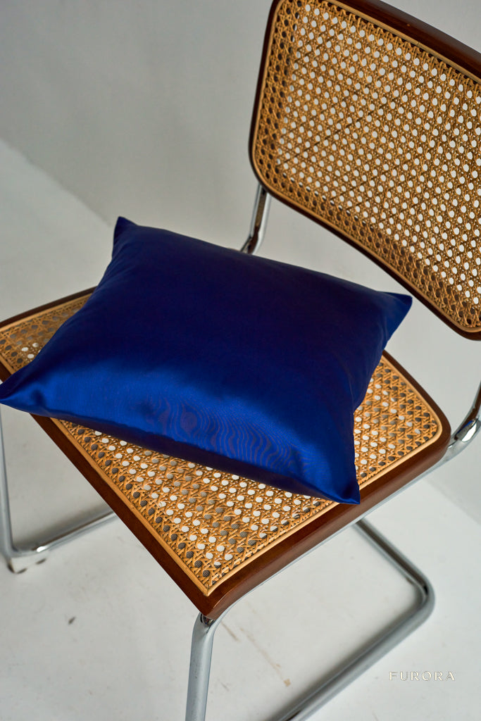 Jedwabna Poszewka na poduszkę 40x40cm Marine Bleu